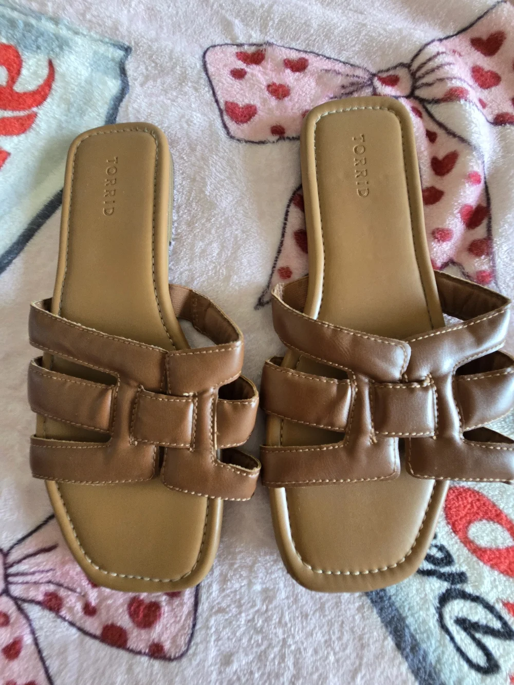 torrid Tan Braided Strap Slide Sandals